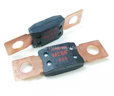 1pc   0298080 Bolt Down Auto Fuse 80A Time Delay 32V 298 Series, MEGA *nz