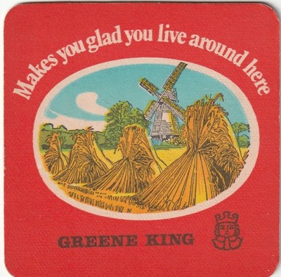 BIERMATTE - GREENE KING BRAUEREI - MACHT GLÜCKLICH - (Kat.-Nr. 059) - (1978)