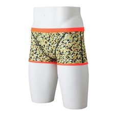 Mizuno Training Swim Short Spats Reversible Neon Sequins Design Yellow 2025SS