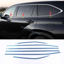For Toyota Highlander 2020-2022 2023 Chrome Steel Window Sill Molding Strip Trim
