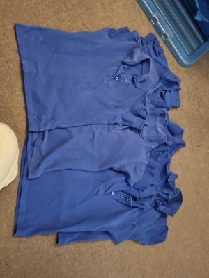 6 blaue Mädchen-Polotops Größe 6-7 Jahre von George