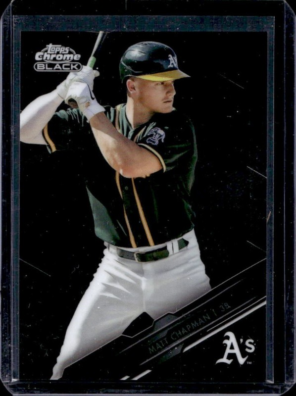 2020 Topps Chrome Black Matt Chapman #95 Athletics