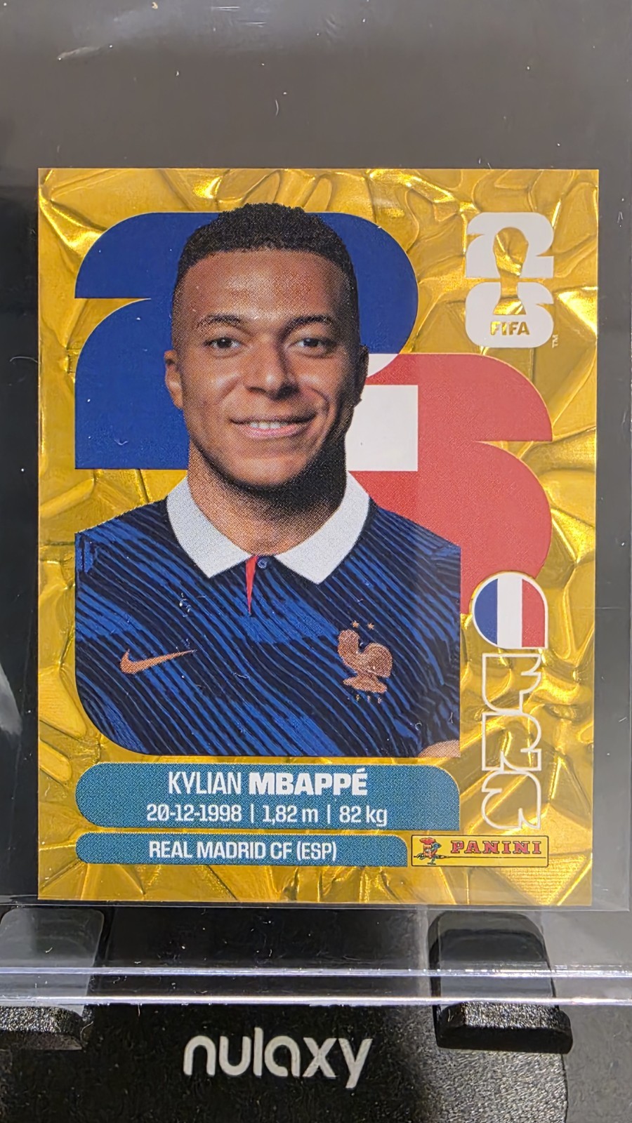 Panini Gold Foil Kylian Mbappé FRA 20 FIFA World Cup 2026 Sticker