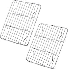 Small Cooling Rack Set of 2, Homikit Stainless Steel Grill Wire Rack for Oven R