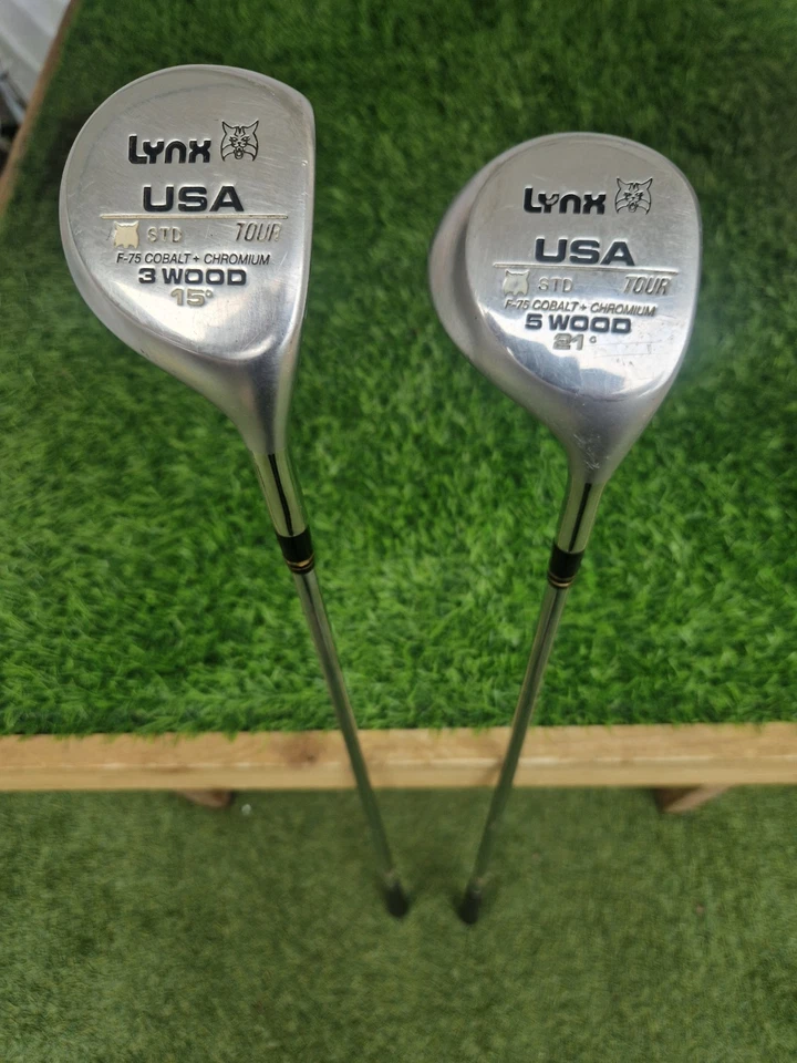 Lynx USA Tour #3 & #5 Woods - Regular Flex Steel Shafts - Right Handed - Image 2 of 4