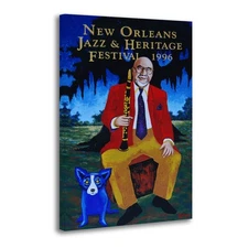 George Rodrigue Blue Dog-New Orleans Jazz and Heritage Festiva Canvas Print 