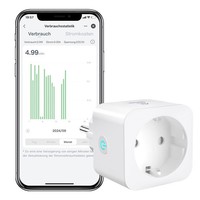 Eightree 16A 3680W Smart Plug Mit Stromverbrauch MessgeräT, Sprachsteuerung Und