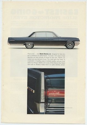 Buick Electra 225 Designed Men Who Put Premium on Performance 1962 Vintage Ad
