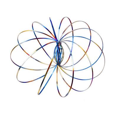 Flow Ring Spinner Arm Toy,Colorful Changing Fidget Flow Infinity Loop Hand Rings