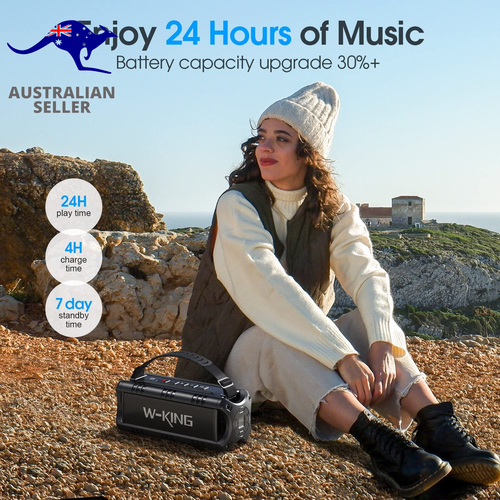 Bluetooth Speaker, 60W Peak 30W RMS Portable Wireless Speakers, Waterproof Spea - Picture 7 of 13