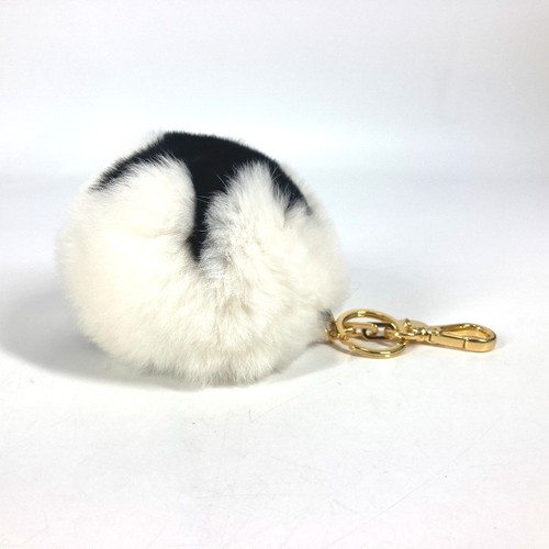 MIUMIU Star Star Logo Bag Charm Key Holder fur White/Black - Picture 3 of 9