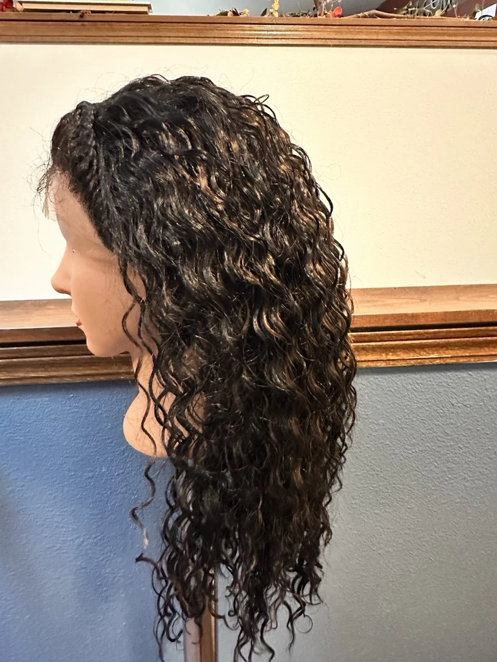 Синтетический кудрявый парик с верхней косой 1B/350 - Изображение 2 из 4