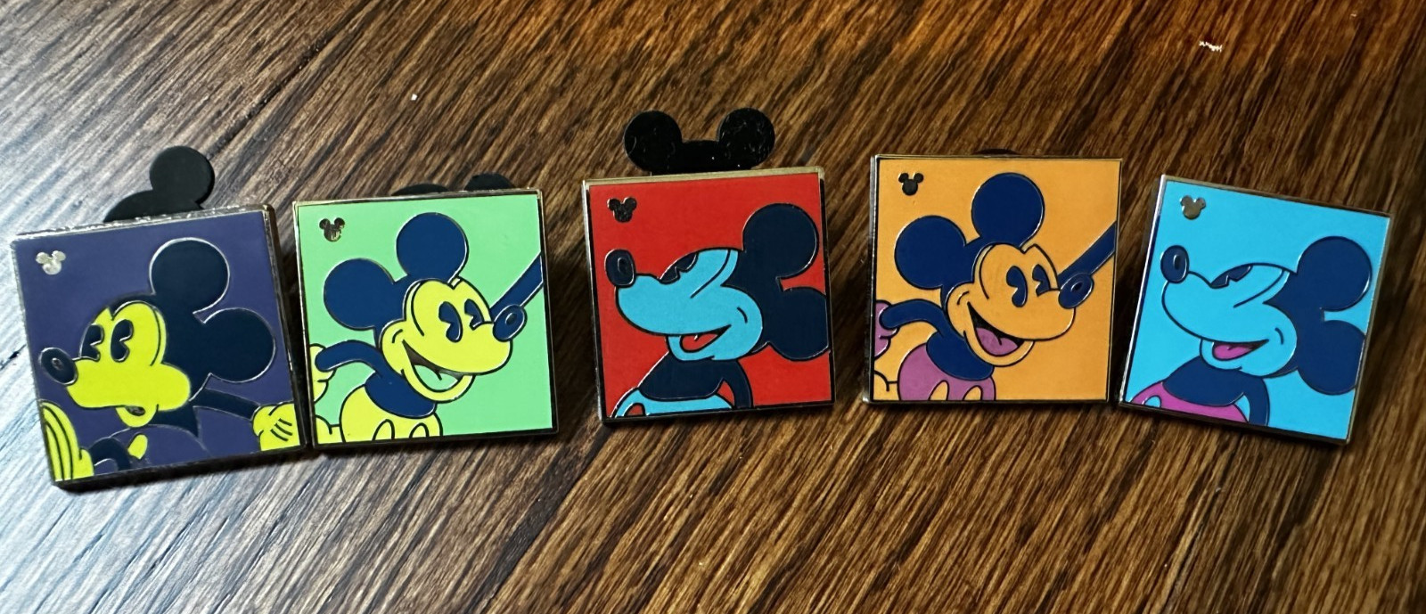 Hidden Mickey Outline Pin Set of 5
