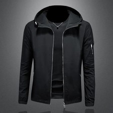 Men Luxury Fashion Trend Bomber Streetwear Long Sleeve Zipper Casual Jacket Coat