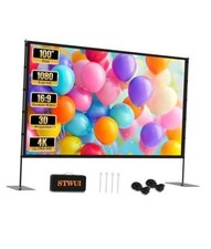 Projector Screen with Stand - 100 Inch Outdoor Projector Screen Portable