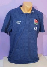 England rugby polo shirt blue Umbro O2 Large 