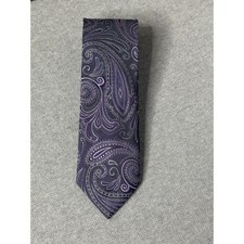 Men's Geoffrey Beene Paisley Purple Lavender Tie 58" x 3" Wedding Prom Silk Tie