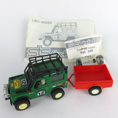 Slot Car SCX SCALEXTRIC STS 4x4 2205 Land Rover Camel Green Truck & Trailer
