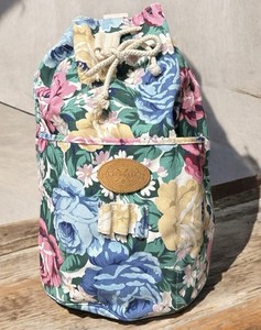 Vintage Lacrosse Drawstring Closure Backpack Floral
