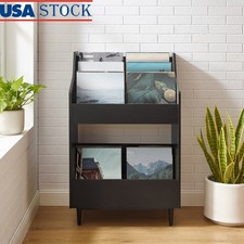 Vinyl Record Storage Stand Holds 100 Albums Display Rack Media Organizer New