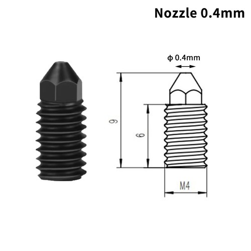 1 Piece Mini Hotend 0.2/0.4/0.6/0.8MM Nozzle Hardened Steel For Bambu Lab A1 _yy - Afbeelding 18 van 20