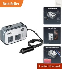 200W Car Power Inverter, 12V DC to 110V AC Car Inverte with 4 USB Ports Car O...