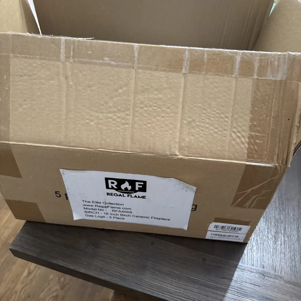 Regal Flame - 16” - JUEGO DE TRONCOS DE ABEDUL MADERA CERÁMICA 5 piezas - Totalmente Nuevo En Caja Foto 2 de 4