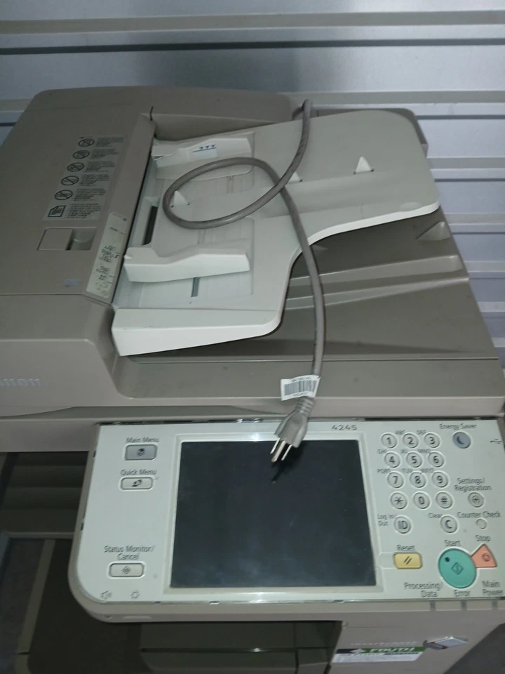 Canon ImageRunner Advance 4245 Mono Printer Scanner Copier 45PPM Laser A3 MFP - Image 2 of 4