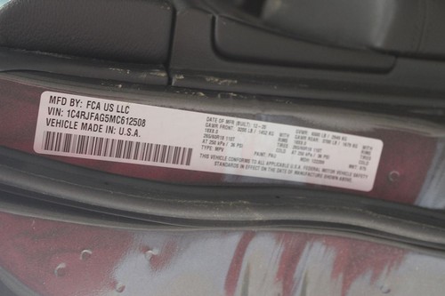 2021 Jeep Grand Cherokee Passenger Right Tail Light 3049336 - Picture 10 of 12