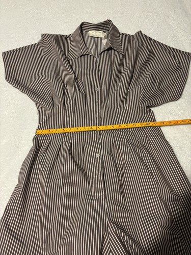 Anthropologie The Tobie Exquise Pleated Romper Sz L Brown NWT - Picture 7 of 11