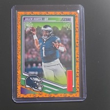Panini Score Pumpkin Parallel Jalen Hurts Eagles Card #84 NFL 2025