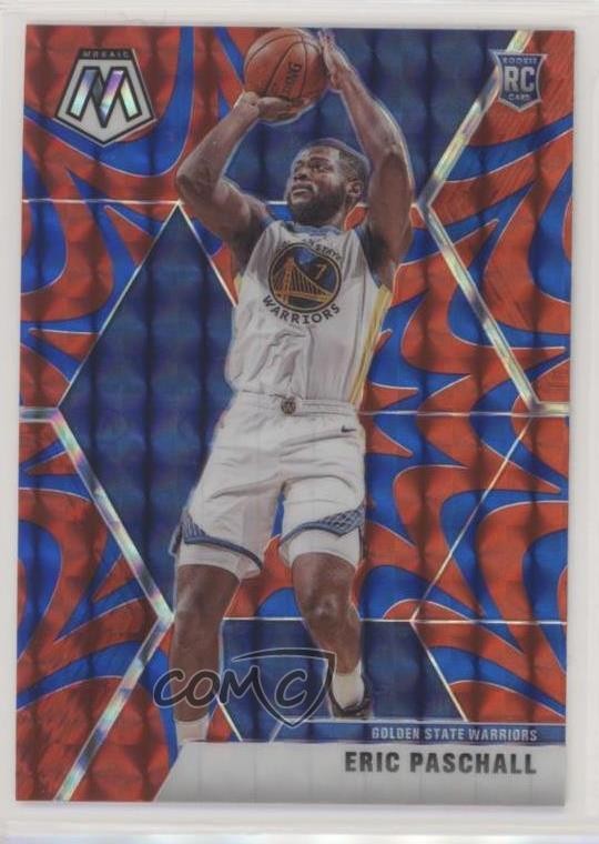 2019-20 Panini Mosaic Rookies Reactive Blue Prizm Eric Paschall #250 11pj