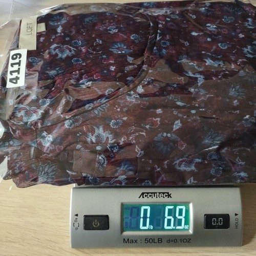 Loft Dress Womens Large Purple Floral Sheer Lined Long Sleeve Boho Office Career - Picture 16 of 16