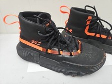 Under Armour SC 3Zero 2 Size 4 Youth 'Black Flouresent' Athletic Shoes  A12 