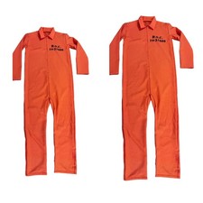 Costume d'Halloween de prisonnier pour homme, tenue complète, uniforme de