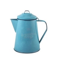 Cafetera esmaltada Cinsa (color turquesa) elementos esenciales para camping - agua caliente para