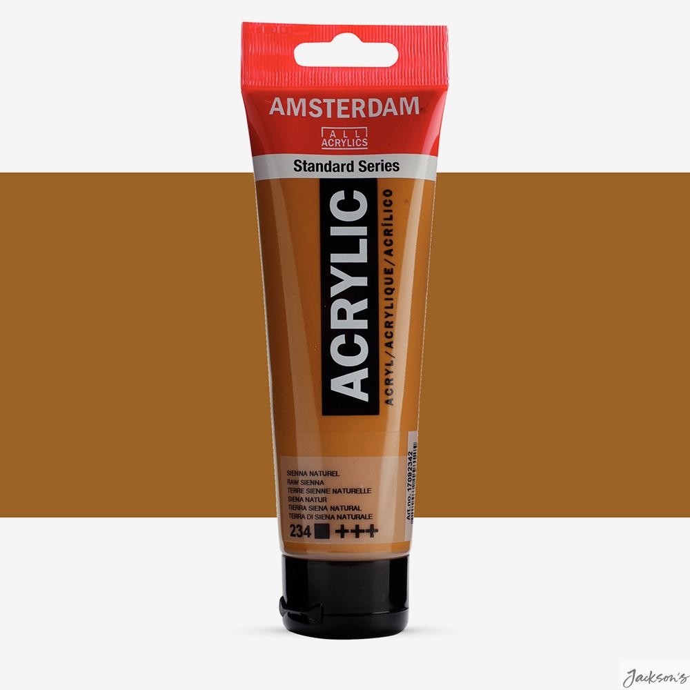 Royal Talens Amsterdam Standard Acrylic Paint Tube 120ml Raw Sienna For Artists