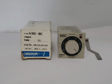 OMRON H3G-8C TIMER RELAY 100/110-/120VAC 50/60HZ 5 SECOND RANGE 8 PIN NIB