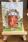 “Secret Cottage Door” OOAK ACEO Watercolor Paper 2026 Signed — photo 2