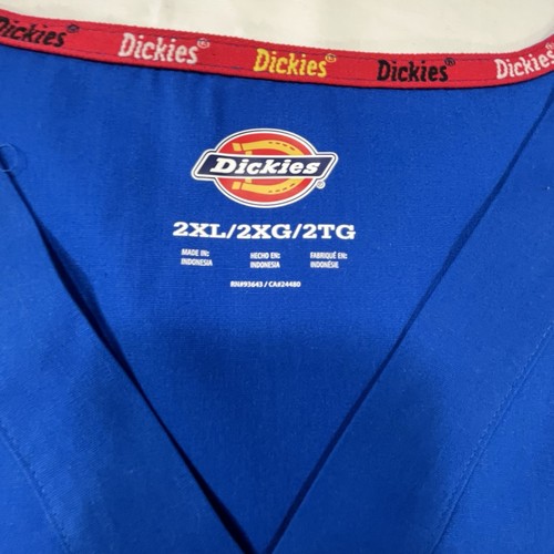 Camisa Exfoliante Dickies Unisex 2XL Dickies Azul Real Cuello en V 83706 EDS Nueva Con Etiqueta - Imagen 7 de 15