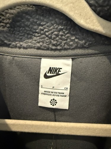 Nike Club Fleece Sherpa Giacca Invernale Full Zip Grigio FB8386-068 Uomo NUOVO S - Foto 4 di 4