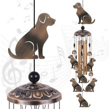 Bronze Dogs Wind Chimes Decor, Mobile Wind Catcher, Wind Bells, Blessing Wind...