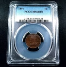 1891 Indian Head Cent 1c - PCGS MS64BN - Great Looking Coin!