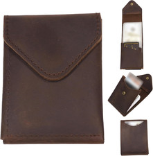 Leather Cash Wallet for Men - Slim Card Holder - Handmade Minimalist Front Pocke