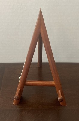 Vintage Small Easel Wood Display Art Picture Display Stand 7.5  X 4 