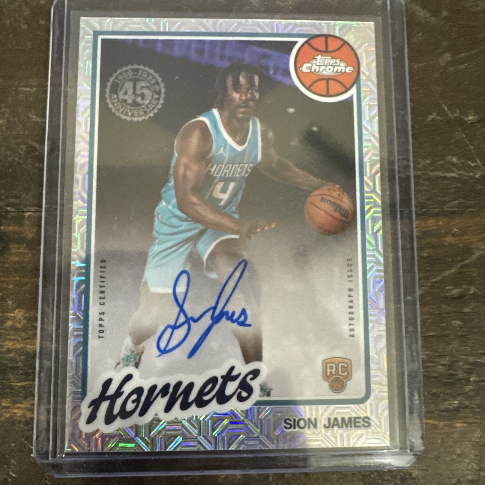 2025-26 Sion James Topps Basketball Silver Pack Mojo RC On Card Auto 45th Annive