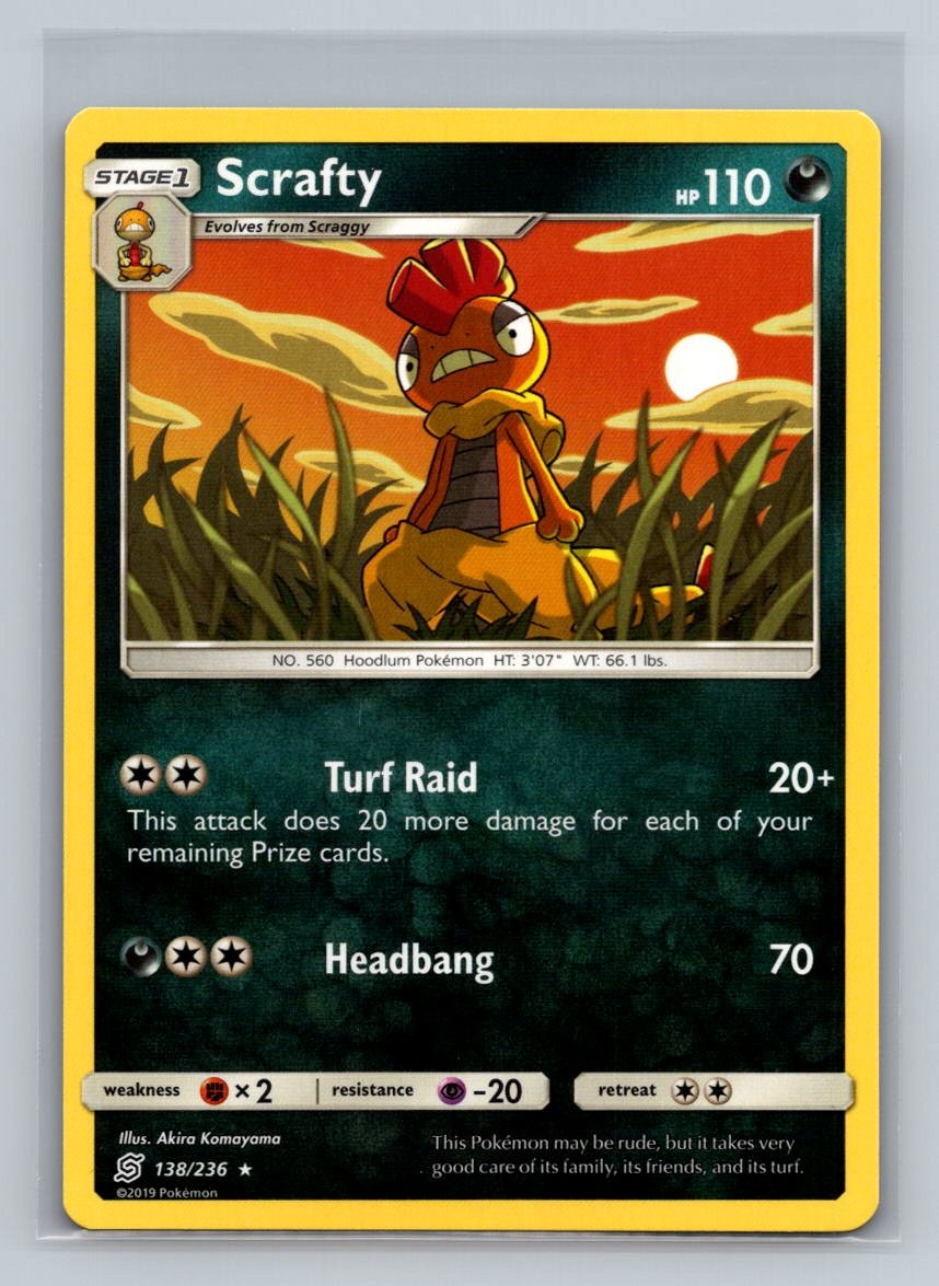 SCRAFTY 138 R UNIFIED MINDS POKEMON NM/M
