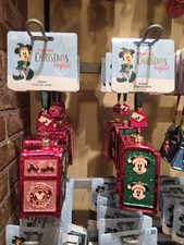 Disney 2024 Mickey  Minnie Mailbox Glass Holiday Christmas Ornament New