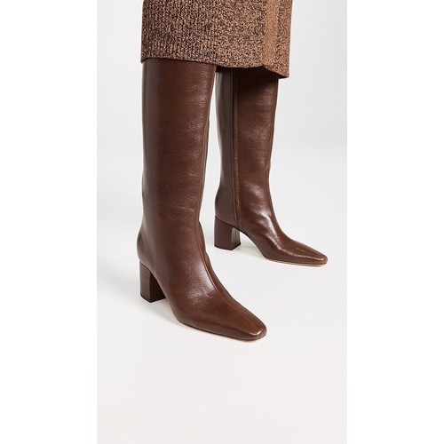 Nuevas Botas Altas Tory Burch Banana Estampado Serpiente Hasta la Rodilla Puntera Cuadrada 7.5 - Imagen 3 de 12
