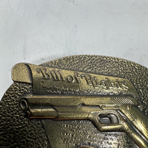 CONSTITUTION BILL OF RIGHTS 1911 HANDGUN BELT BUCKLE! VINTAGE! RARE! 1979! - Picture 2 of 11